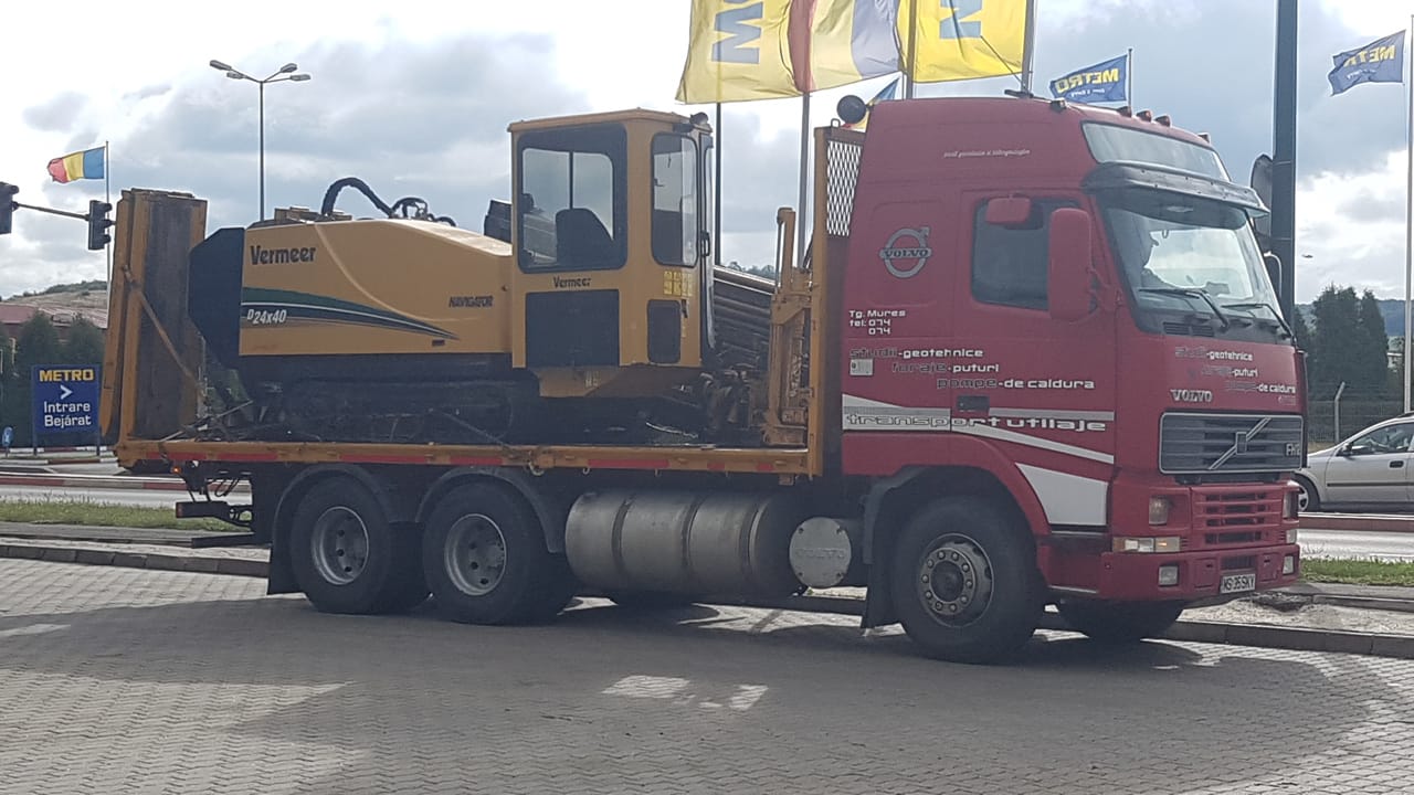 Transportare echipament foraj orizontal dirijat