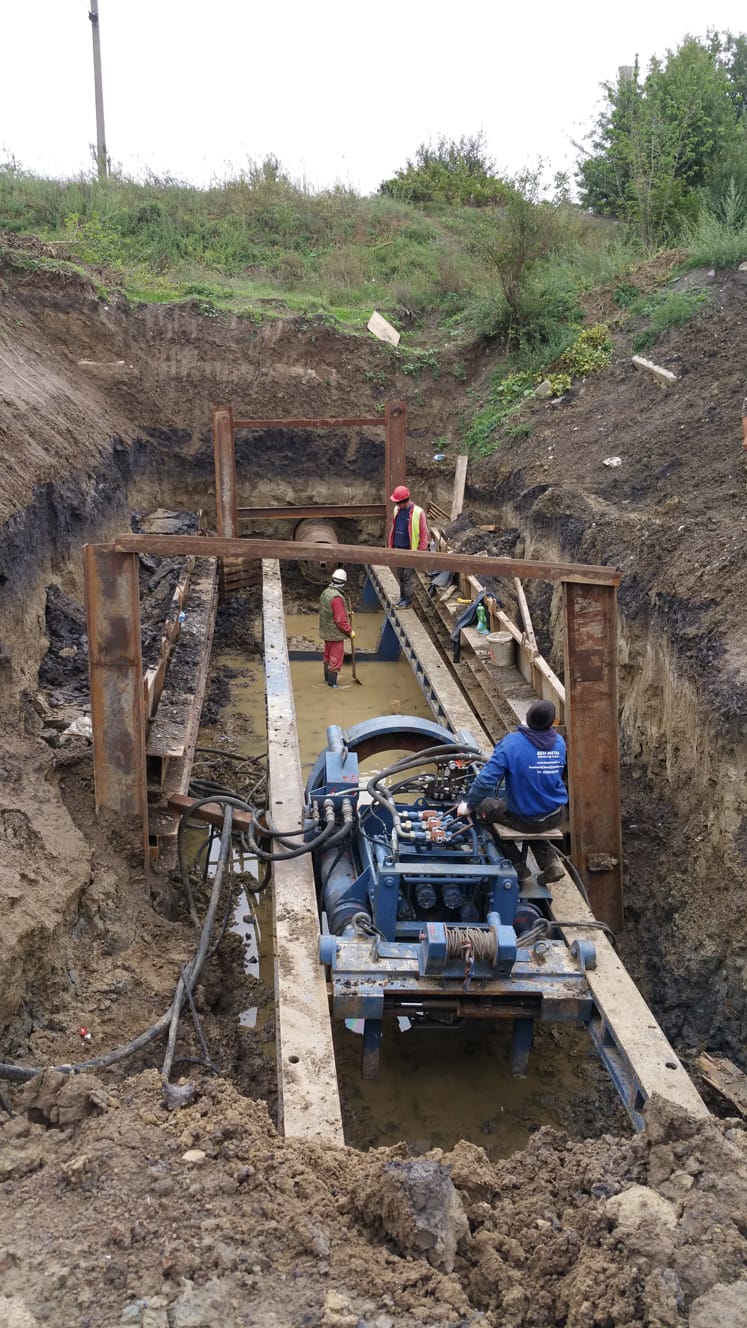 Foraj pipe jacking OL dn800 mm lungime 92m